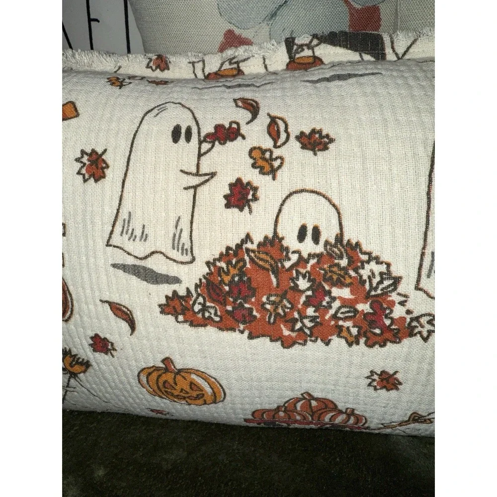 Cynthia Rowley New Halloween Ghost Pillow Ghost Doing All Things Fall Decorative